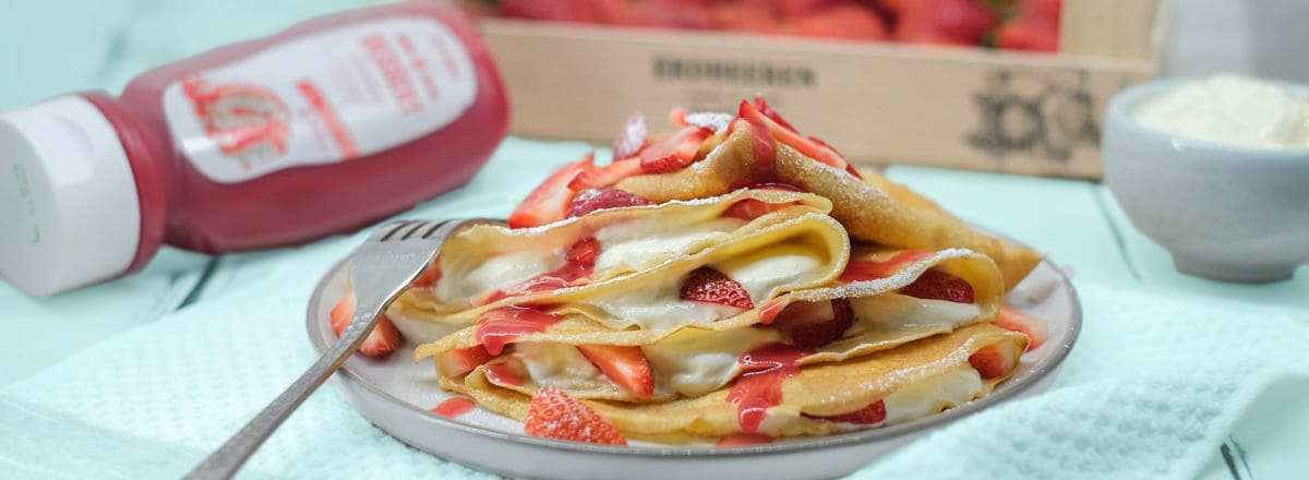 Protein Crêpes NYC-Erdbeer Füllung