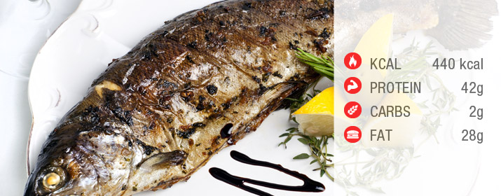 Gegrillte Forelle mit Gurken Dill Butter