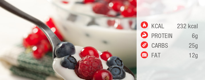 Waldbeeren mit fruchtiger Joghurtcreme