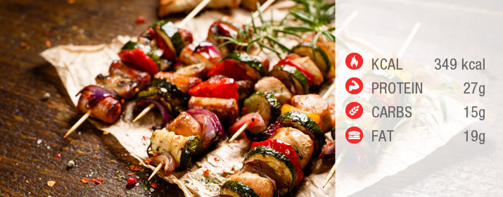 Gemüse Grillspieße mit Räuchertofu